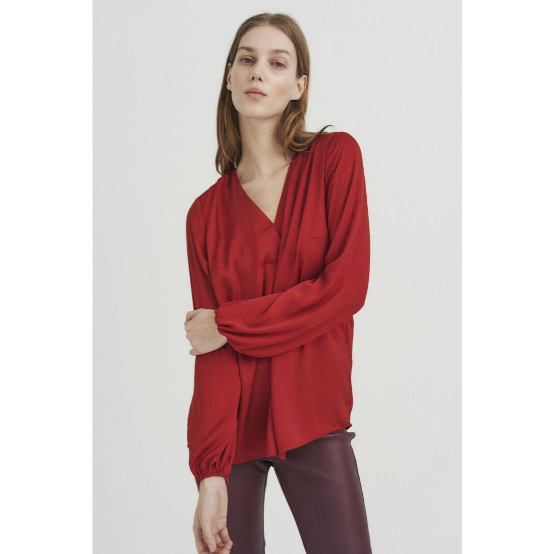Rinda Blouse - 30105766 - True Red