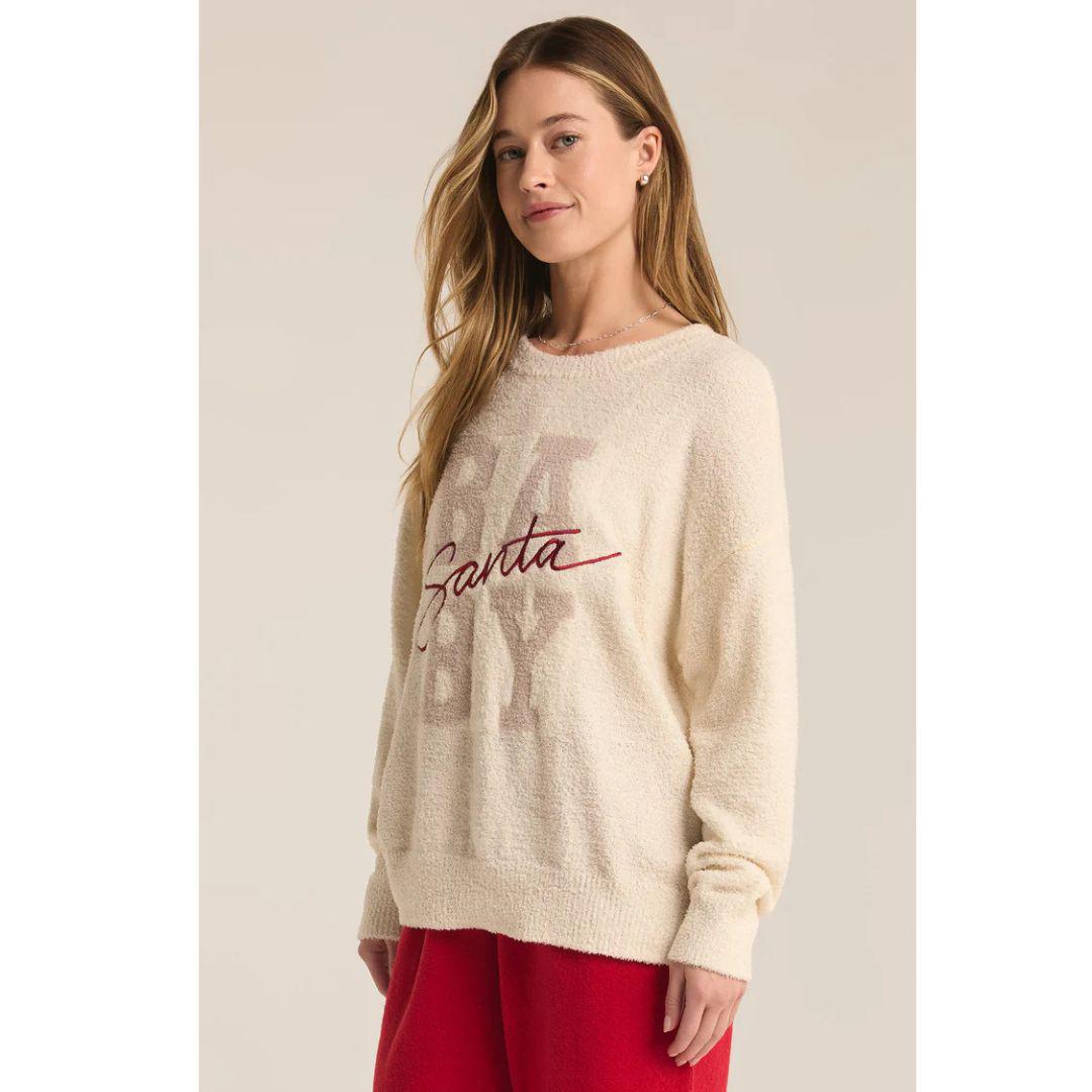 Santa Baby Cozy Sweater - ZLT244416 - Sea Salt