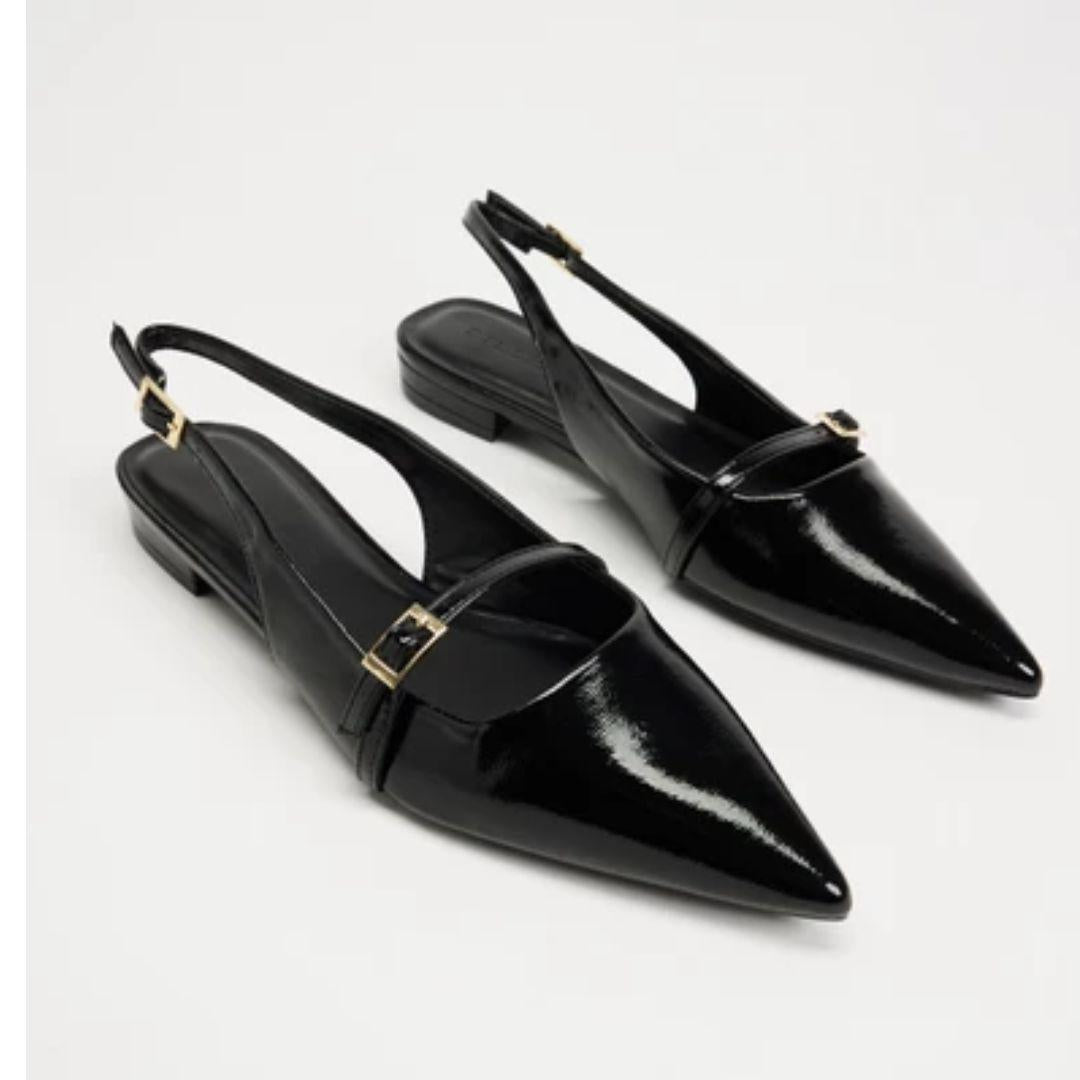 Ilie Patent Slingback | Black