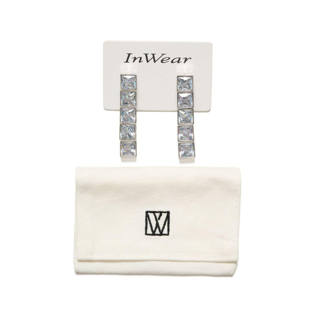 Sevan Square Rhinestone Drop Earrings