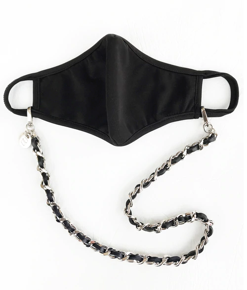 Hadi Face Mask Leather and Chain Lanyard