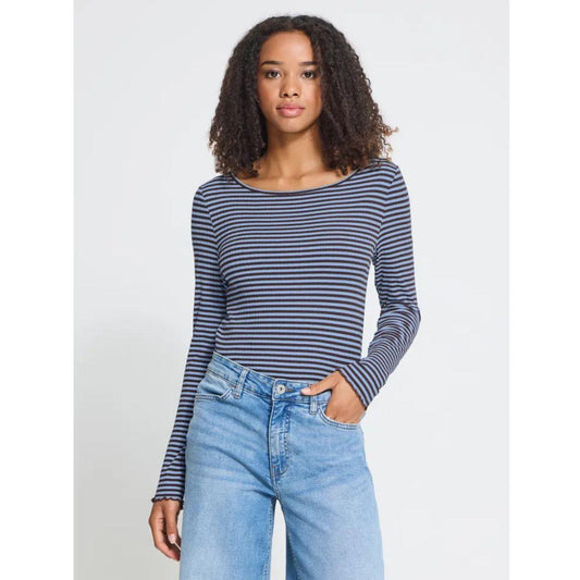 ICHI Cella Long Sleeve Stripe Top | 20122819