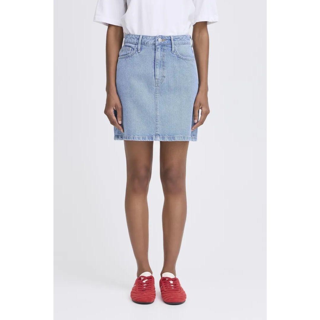 Kallie Skirt - 20816754 - Light Blue Denim