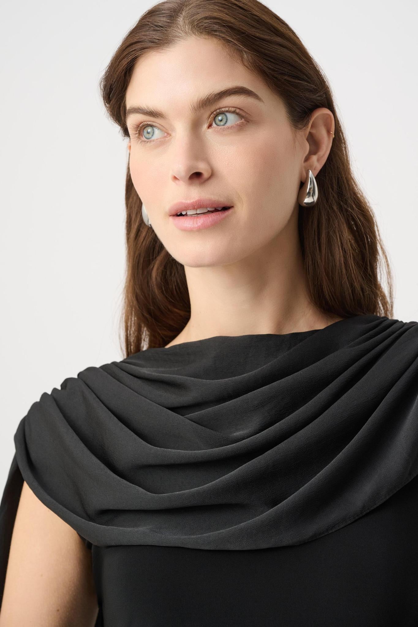 JOSEPH RIBKOFF Scarf Collar Fitted Top | 264113
