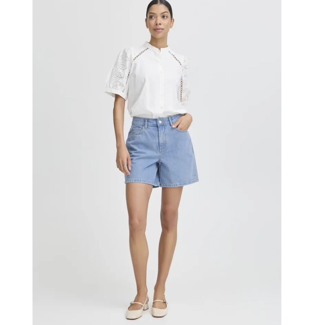 Kallie Shorts - 20816764 - Light Blue Denim