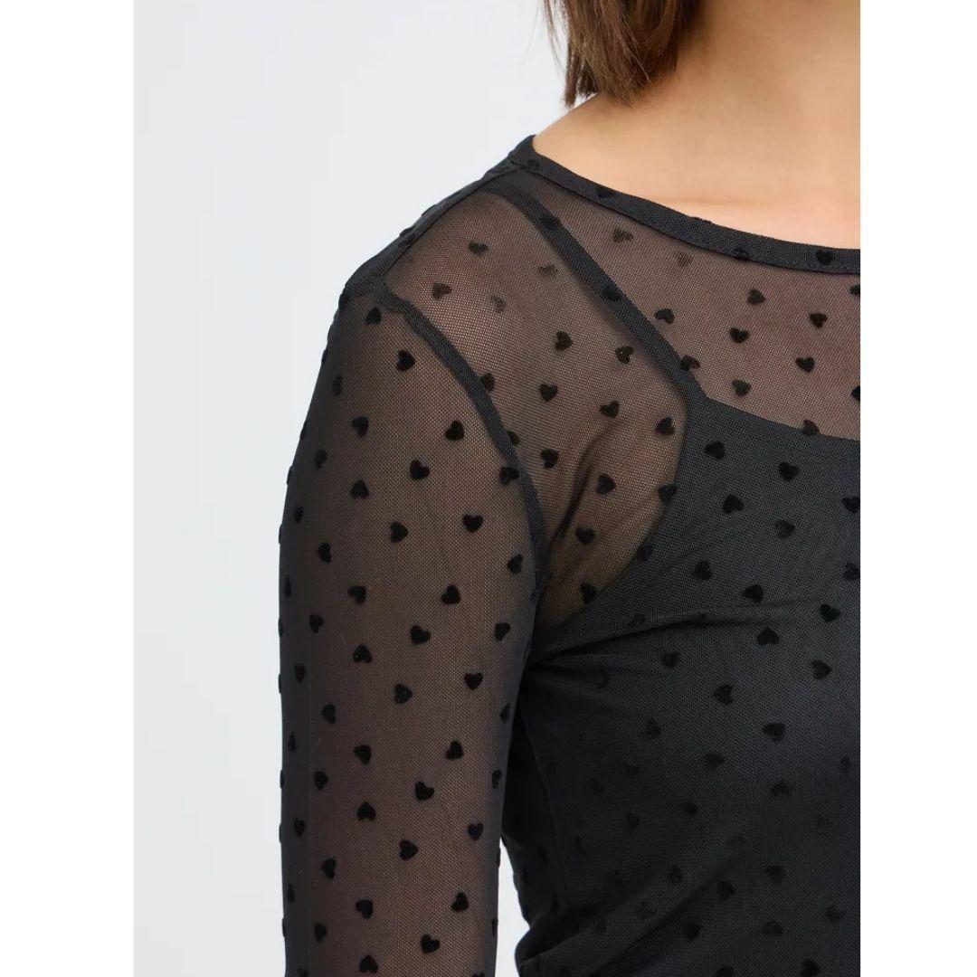 FRANSA Deta Sheer Long Sleeve Top | 20610740