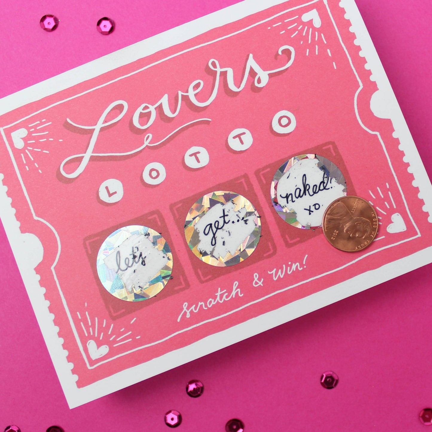 Lover's Lotto Scratch-off Card