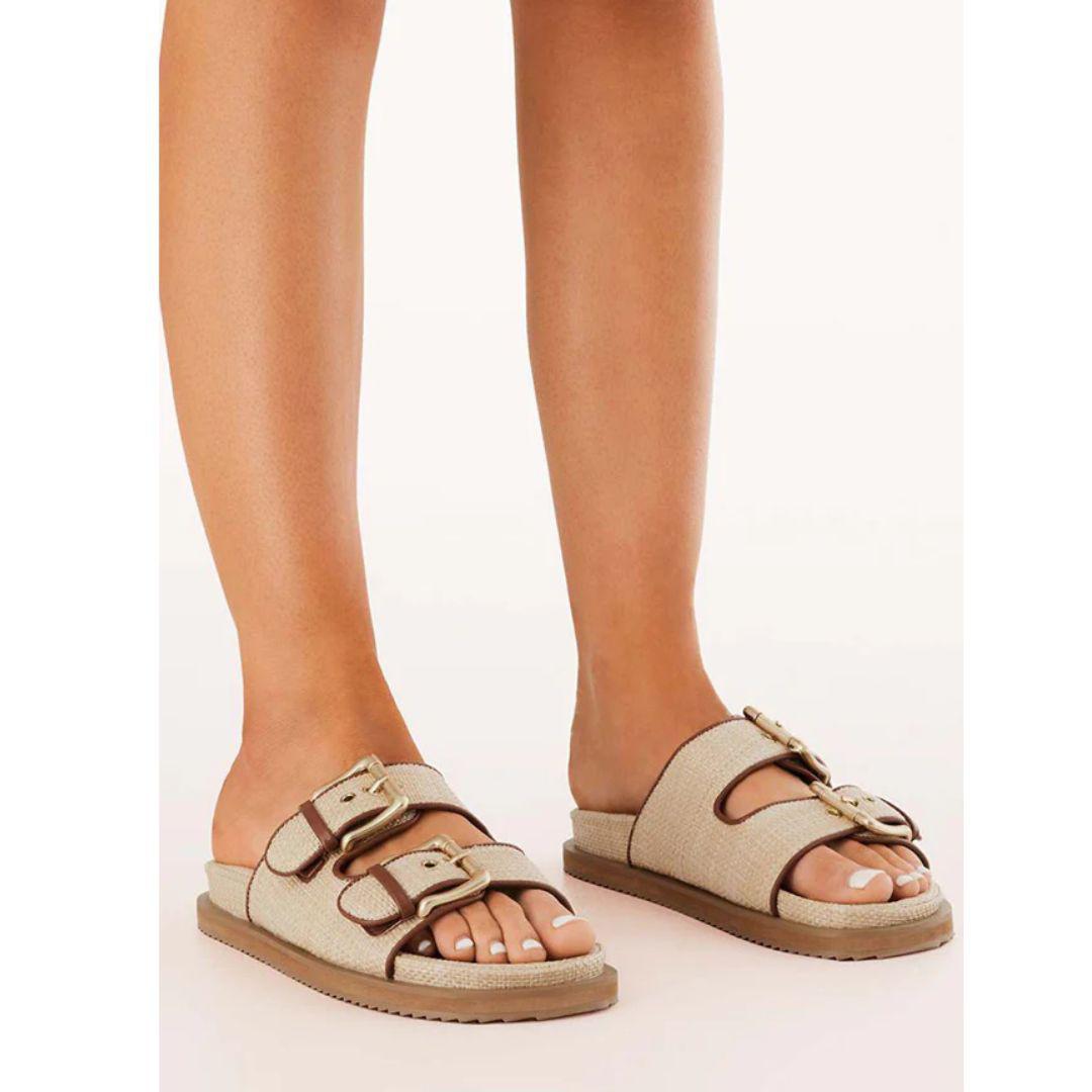 Tenzin Sandal | Natural Raffia