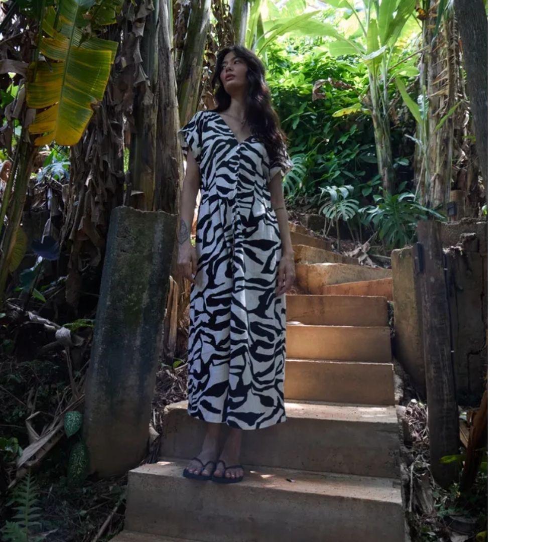Linno Zebra Dress | Animal