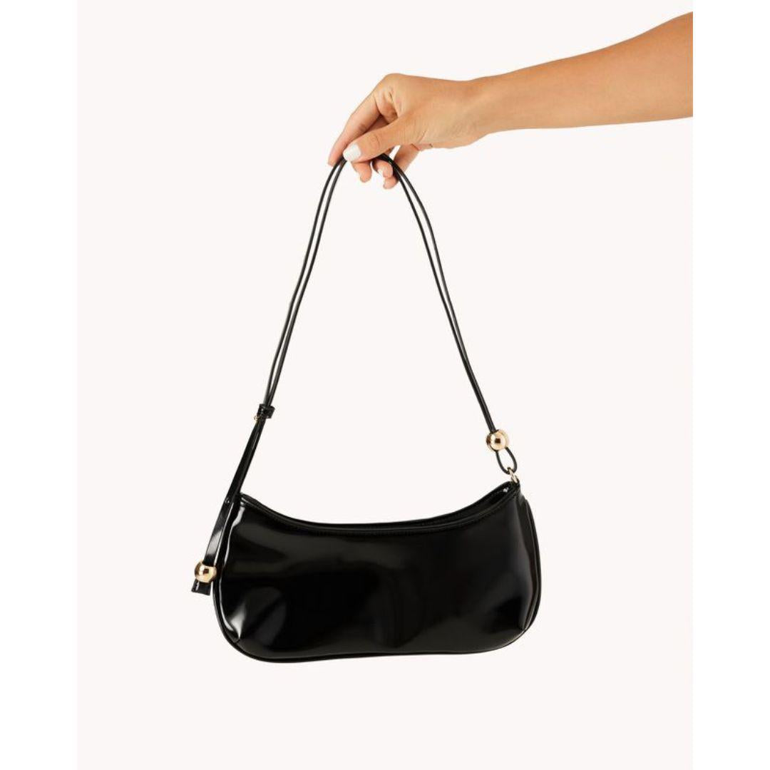 Rosabelle Patent Faux Leather Shoulder Bag