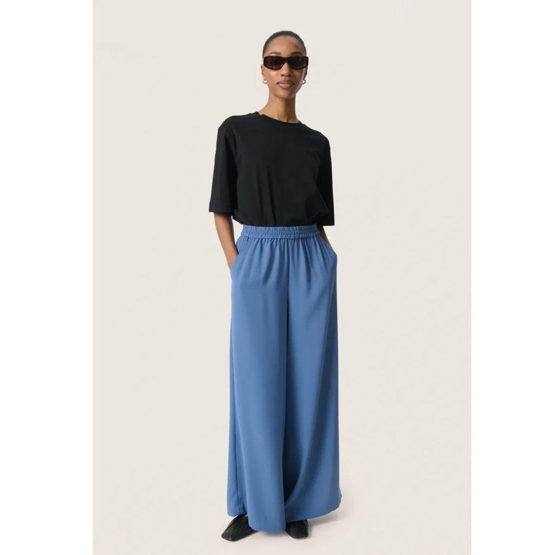 Shirley Wide Leg Pants | Bijou Blue