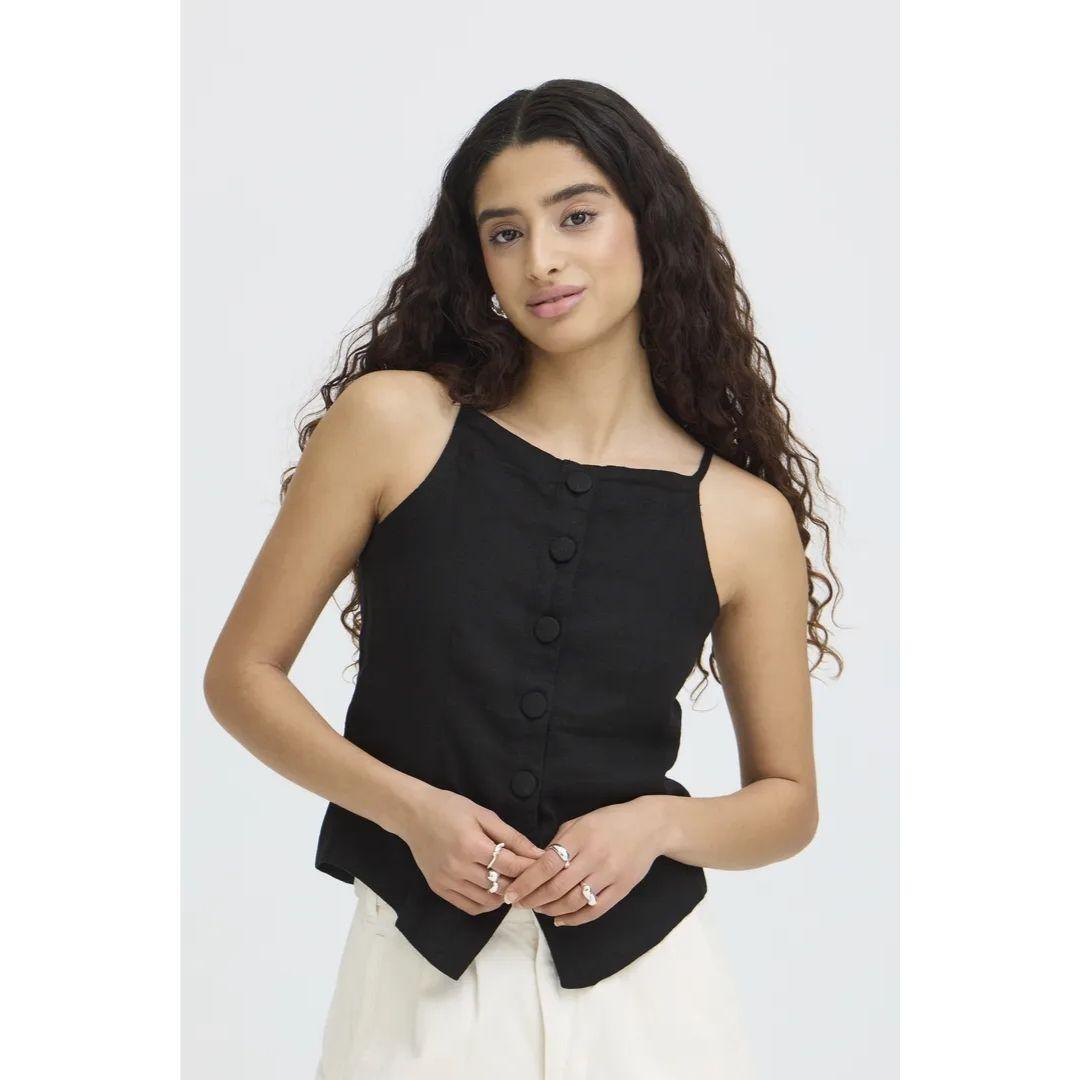 Linno Vest Top - 20125592 - Black