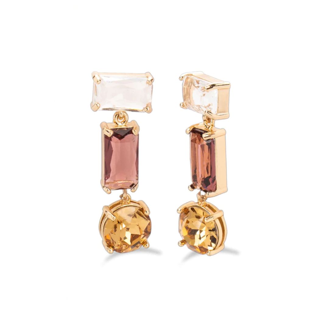 Cleo Crystal Drop Earrings - Violet & Brooks - Multi Options