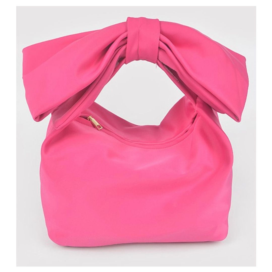 Ribbon Handle Clutch - HPC5358 - Fuschia
