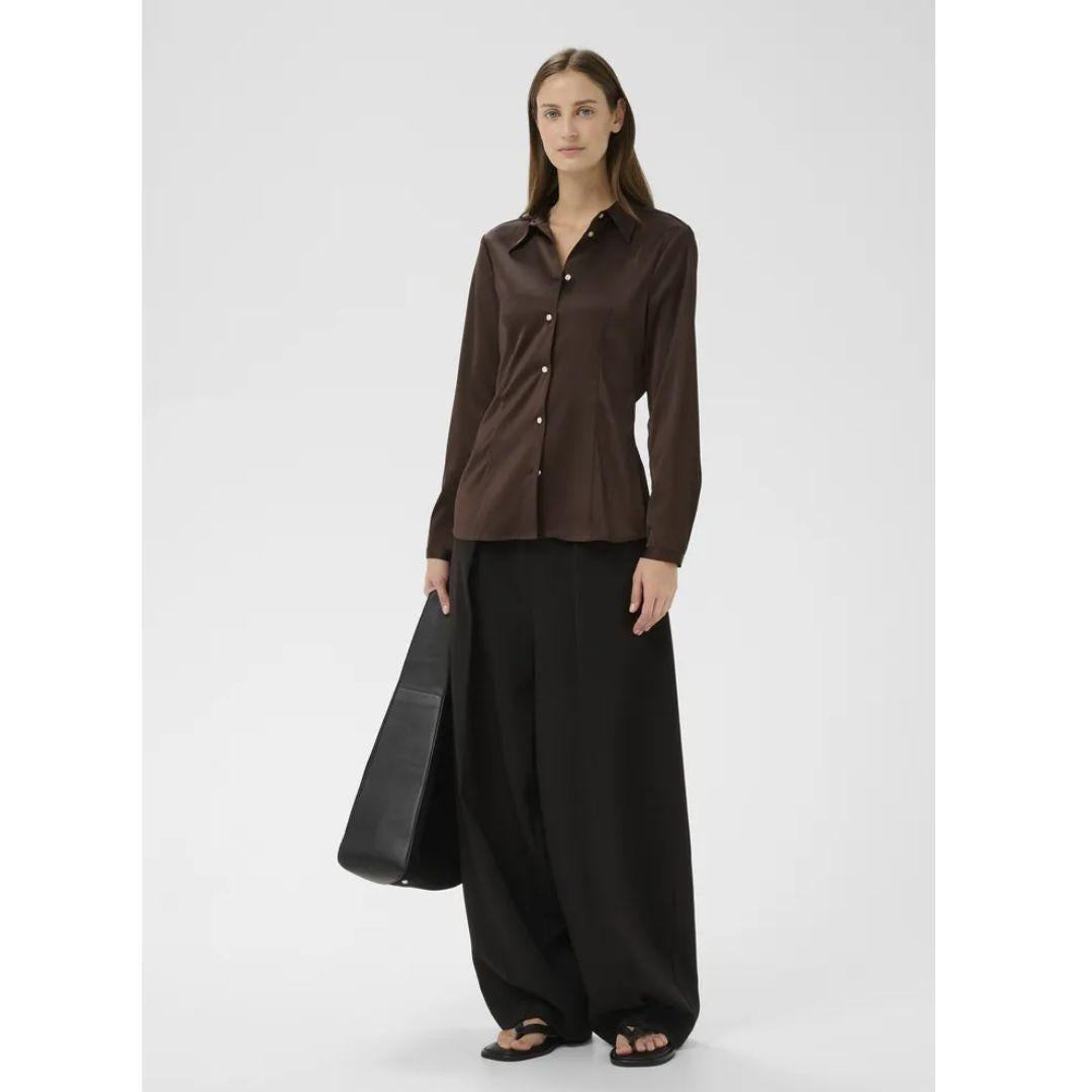 Satin Button Down Lake Shirt
