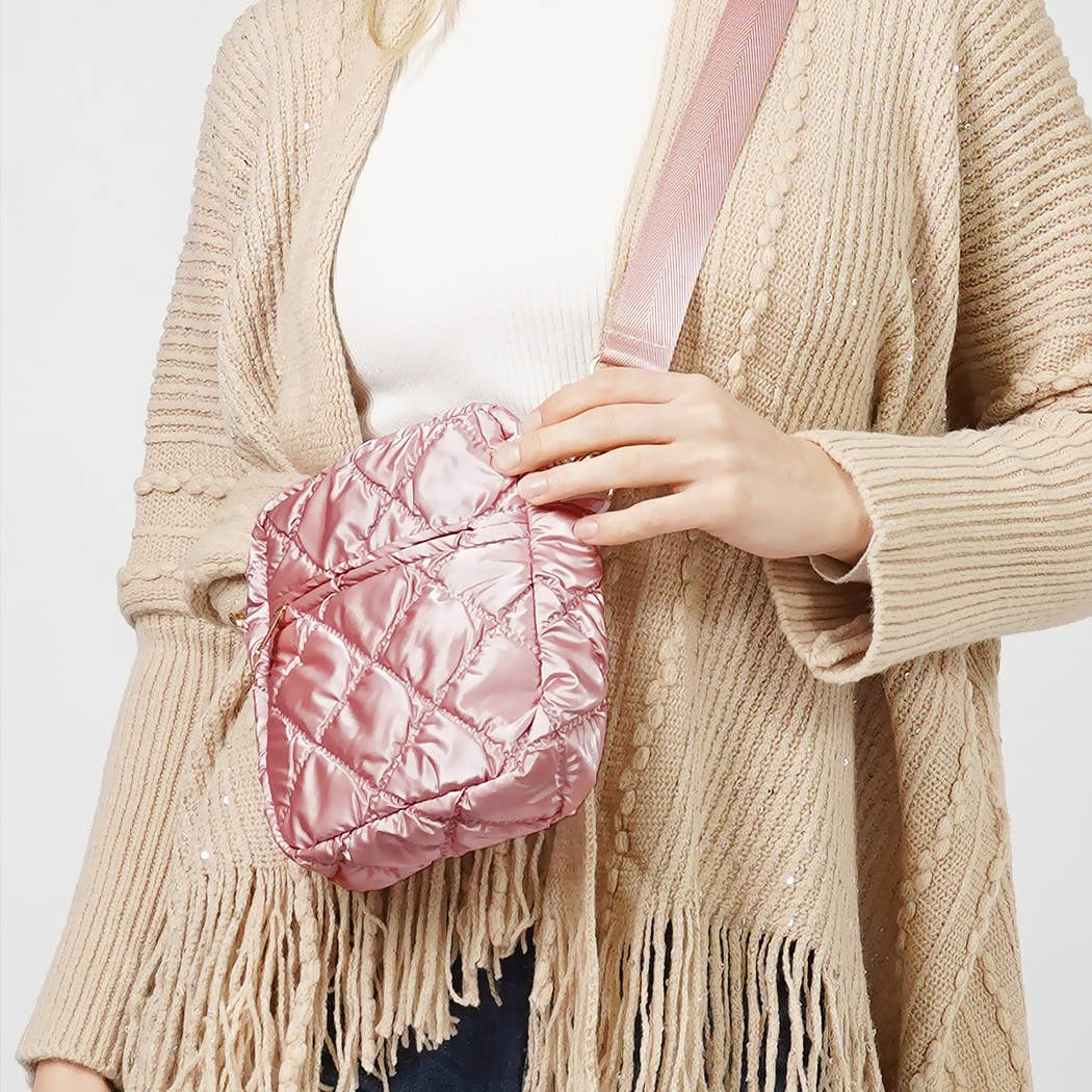 Glossy Puffy Mini Crossbody Bag - 27-EBG10714