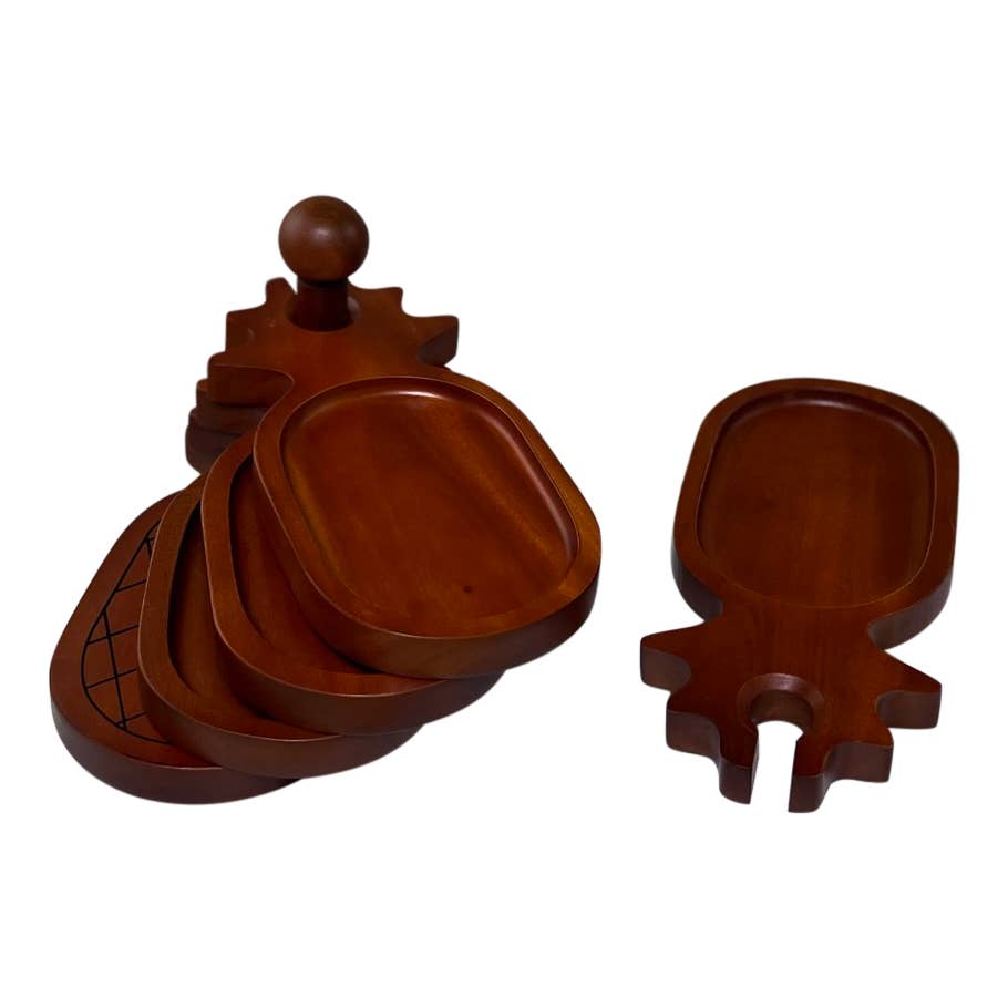 Appetizer Tray Mahogany Design - Pineapple - 5420PA