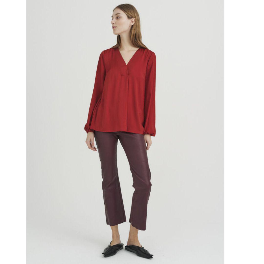 Rinda Blouse - 30105766 - True Red