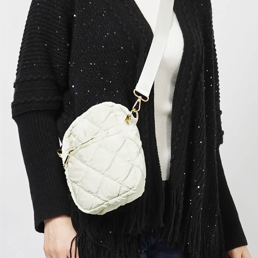 Glossy Puffy Mini Crossbody Bag - 27-EBG10714