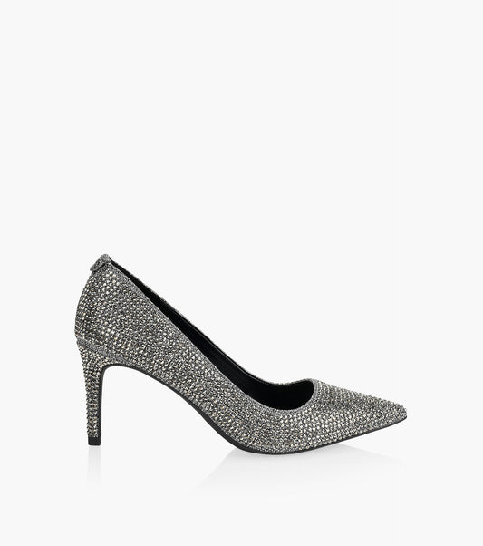 MICHAEL KORS Alina Rhinestone Heel | 40F1MEMS1A | Silver Rhinestone