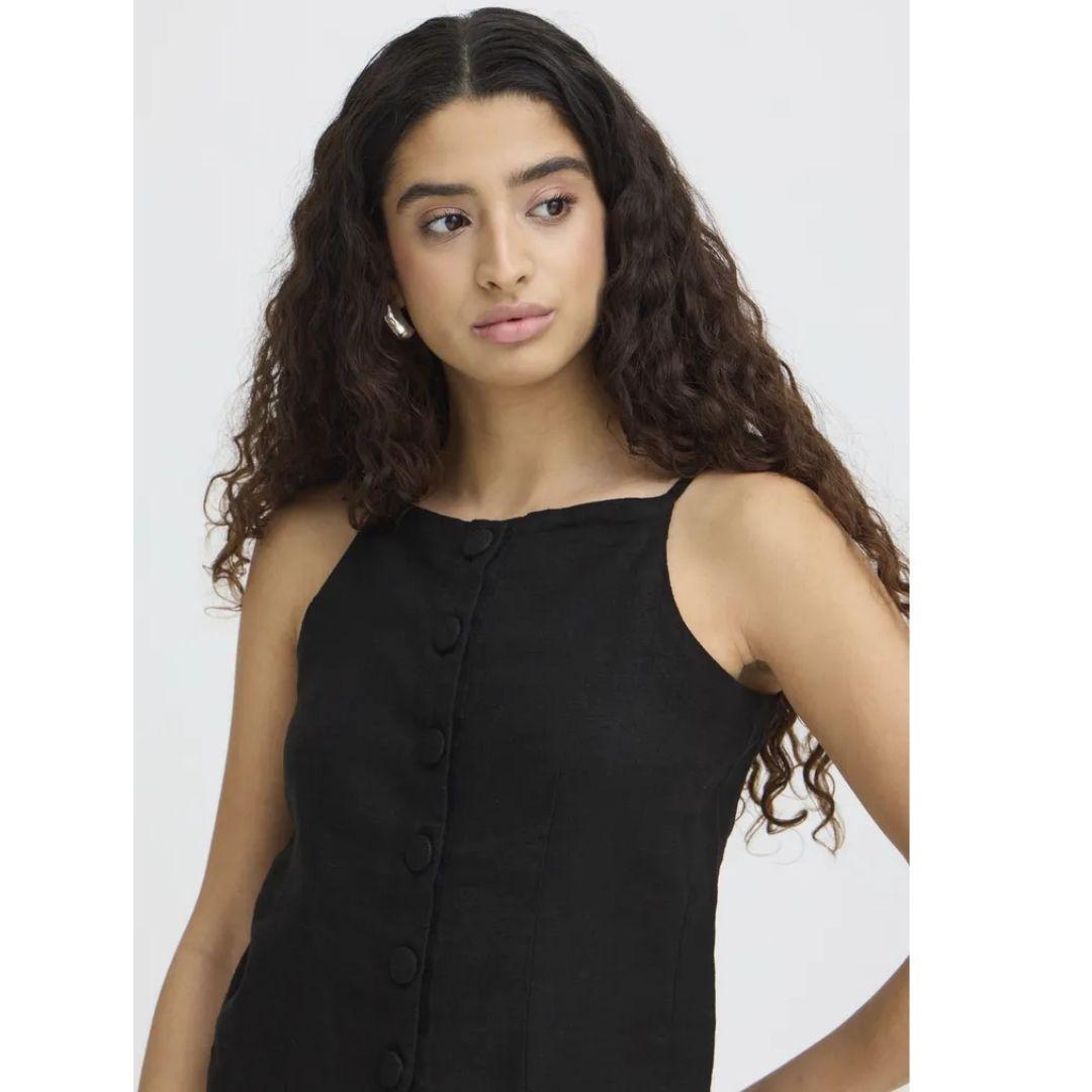 Linno Vest Top - 20125592 - Black
