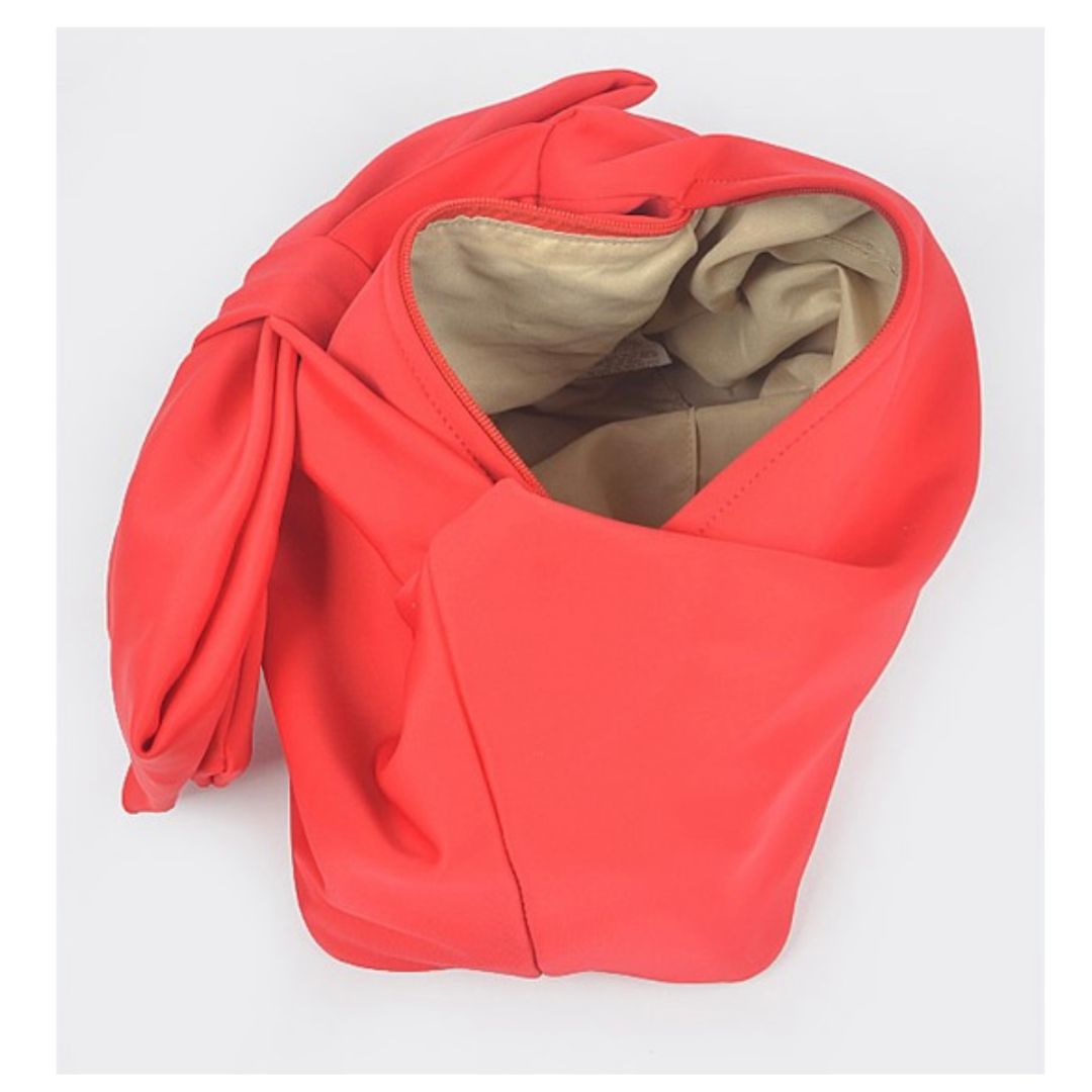 Ribbon Handle Clutch - HPC5358 - Fuschia