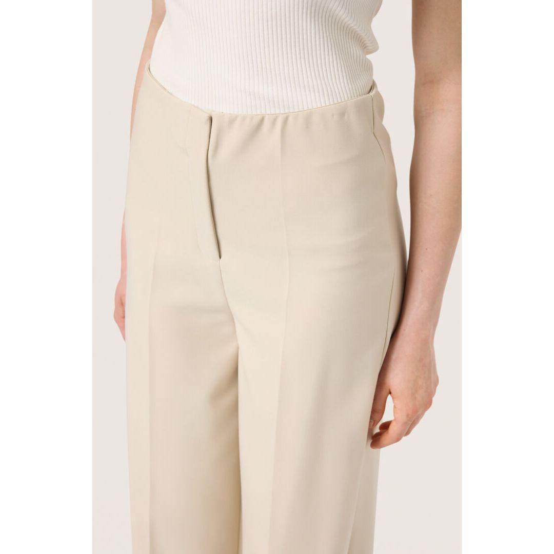 Corinne Wide Leg Pants - Oatmeal