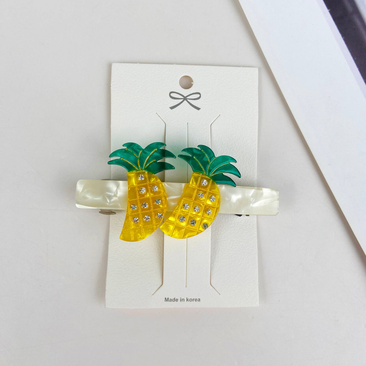 Fruit Rhinestone Hollow Hair clips - Watermelon