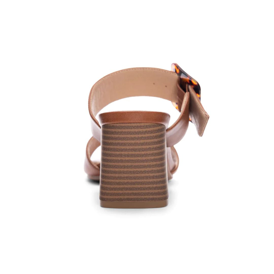 Briana Buckle Sandals - Smooth Tan