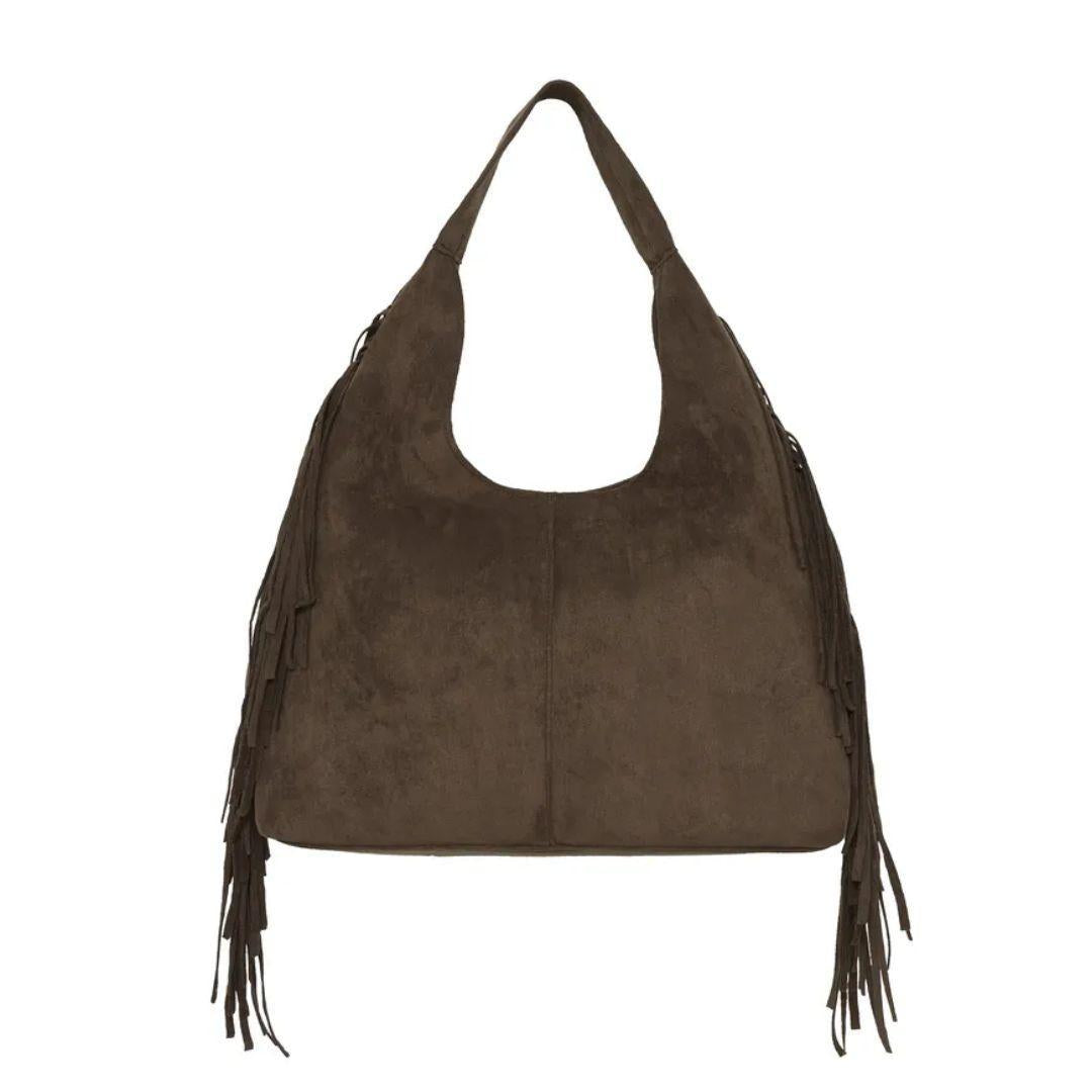 ICHI Elba Fringe Bag | 20127022 | Coffee