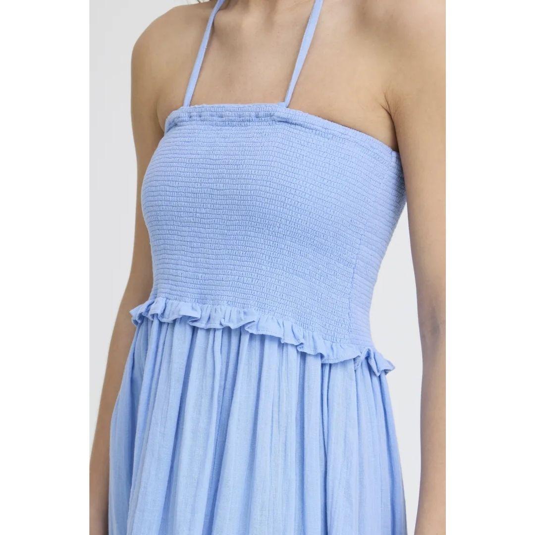 Foxa Halter Dress - 20125889 - Placid Blue
