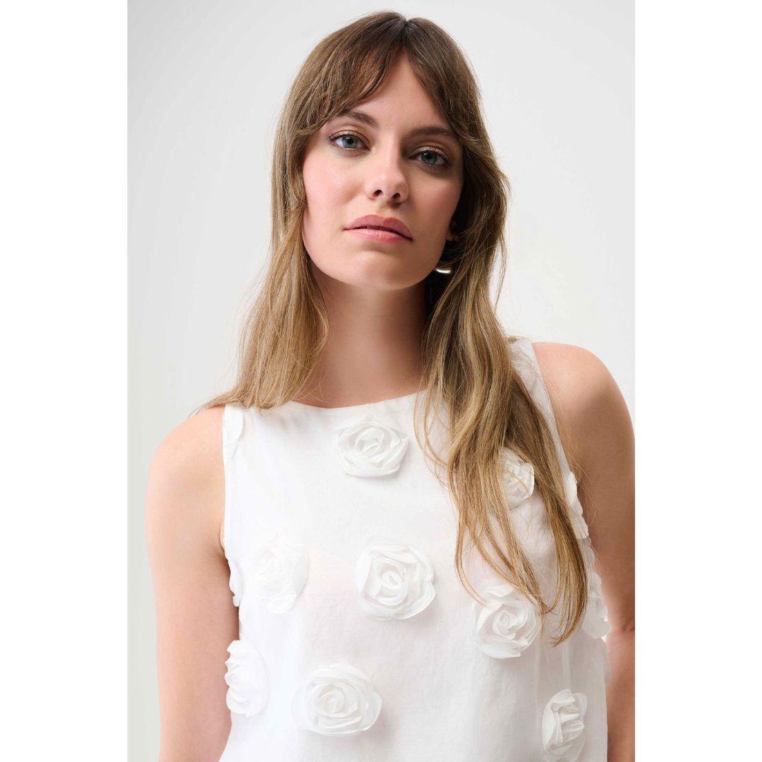 3D Floral Boatneck Top