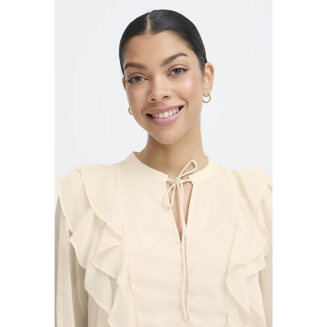 Gijo Frill Blouse | Oatmeal