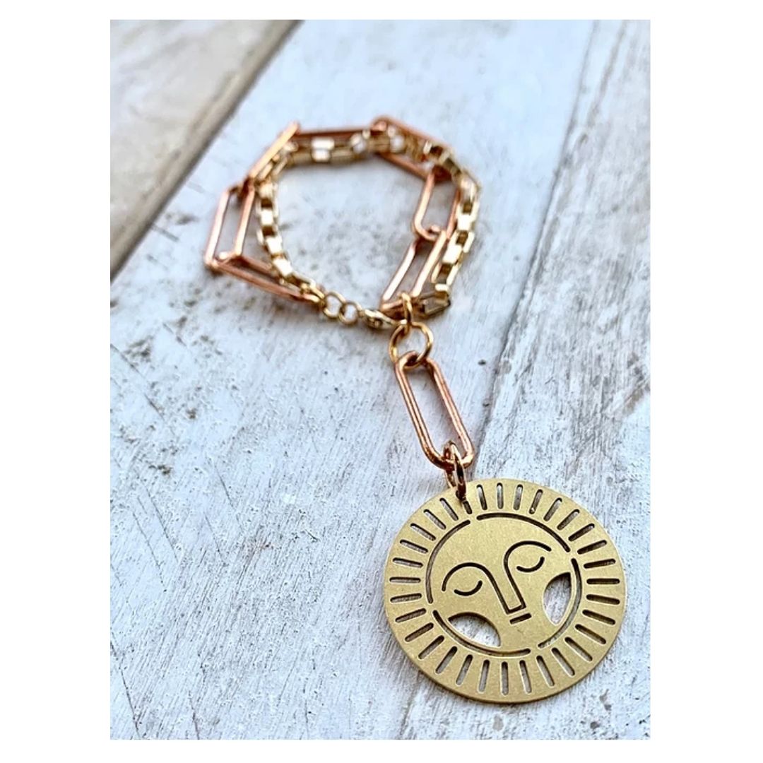 Celestial Charm Bracelet with Vintage Chain