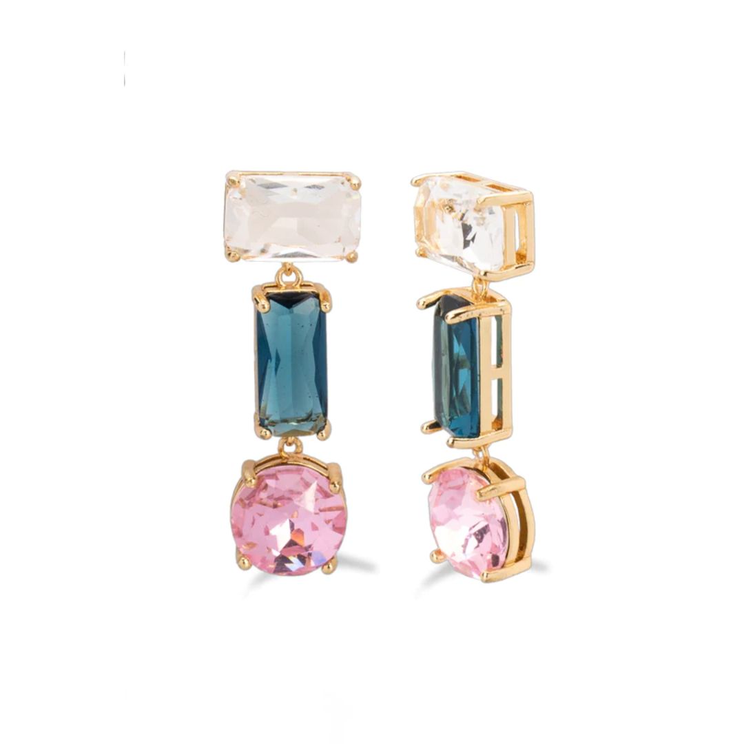 Cleo Crystal Drop Earrings - Violet & Brooks - Multi Options