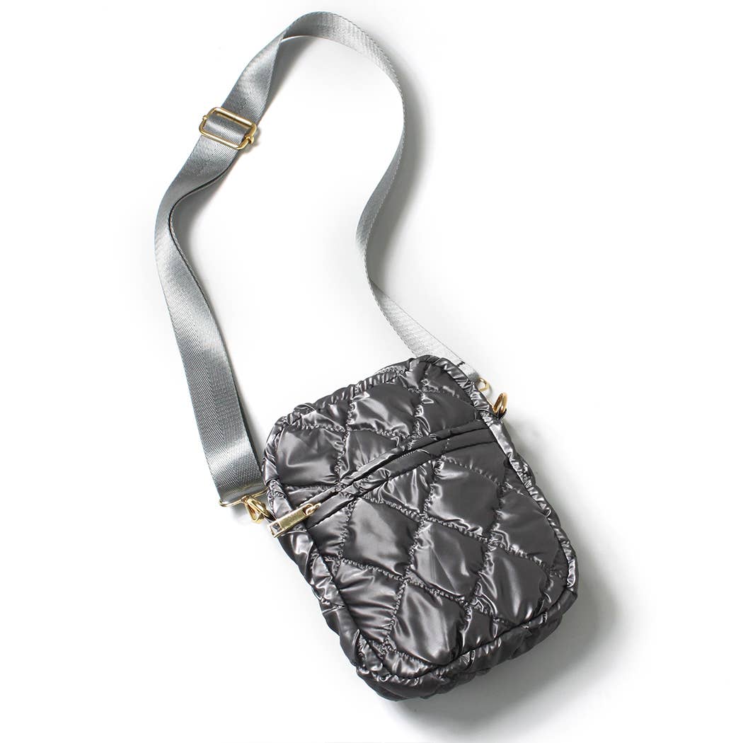 Glossy Puffy Mini Crossbody Bag - 27-EBG10714