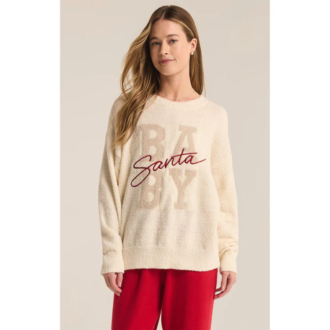 Santa Baby Cozy Sweater - ZLT244416 - Sea Salt