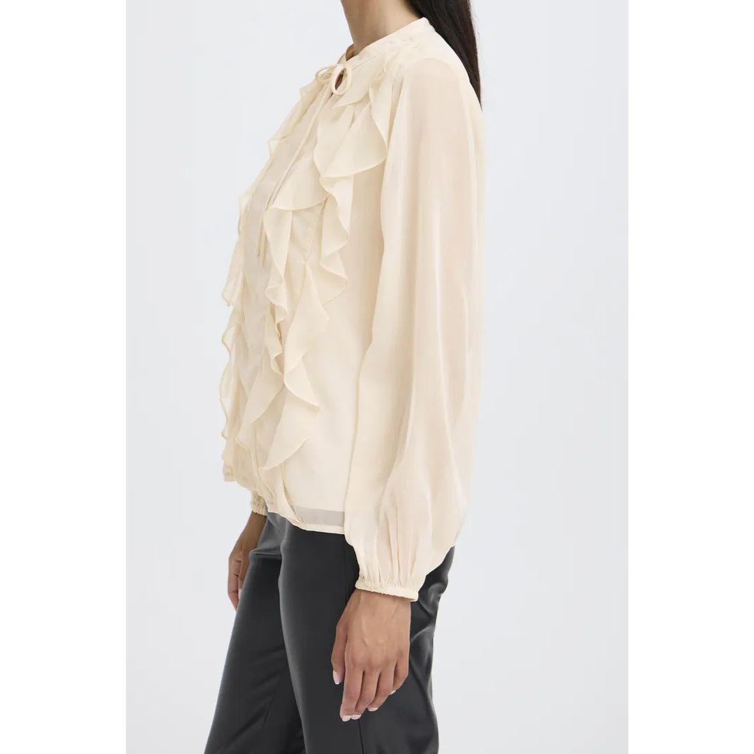 Gijo Frill Blouse | Oatmeal