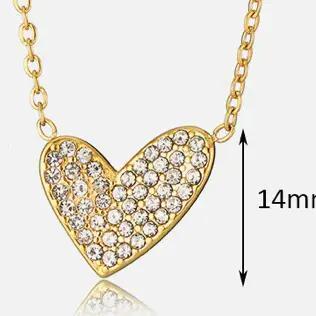 Love Origami Pavé Pendant Necklace