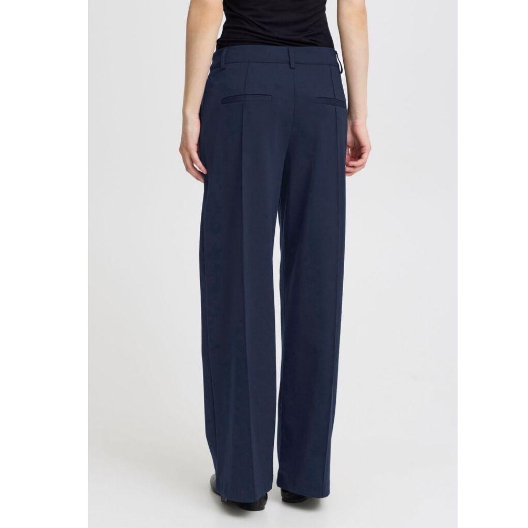 Kate Wide Seamed Trouser | Total Eclipse
