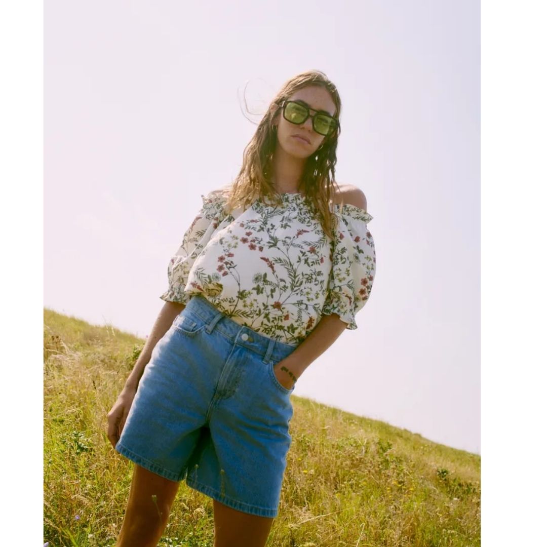 Kallie Shorts - 20816764 - Light Blue Denim