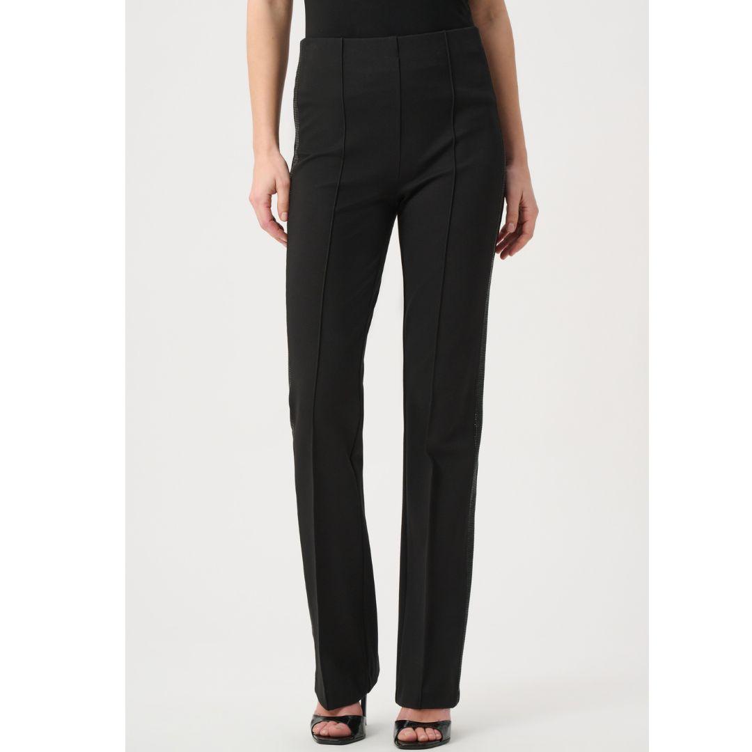 JOSEPH RIBKOFF Flared Pants with Rhinestones | 264074 | Black