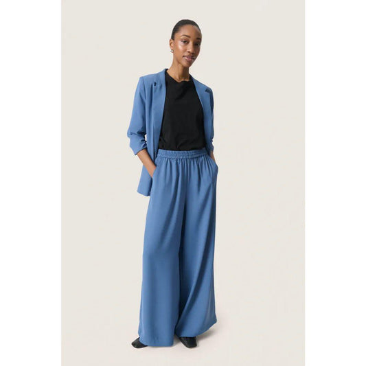 Shirley Wide Leg Pants - 30408448 - Bijou Blue