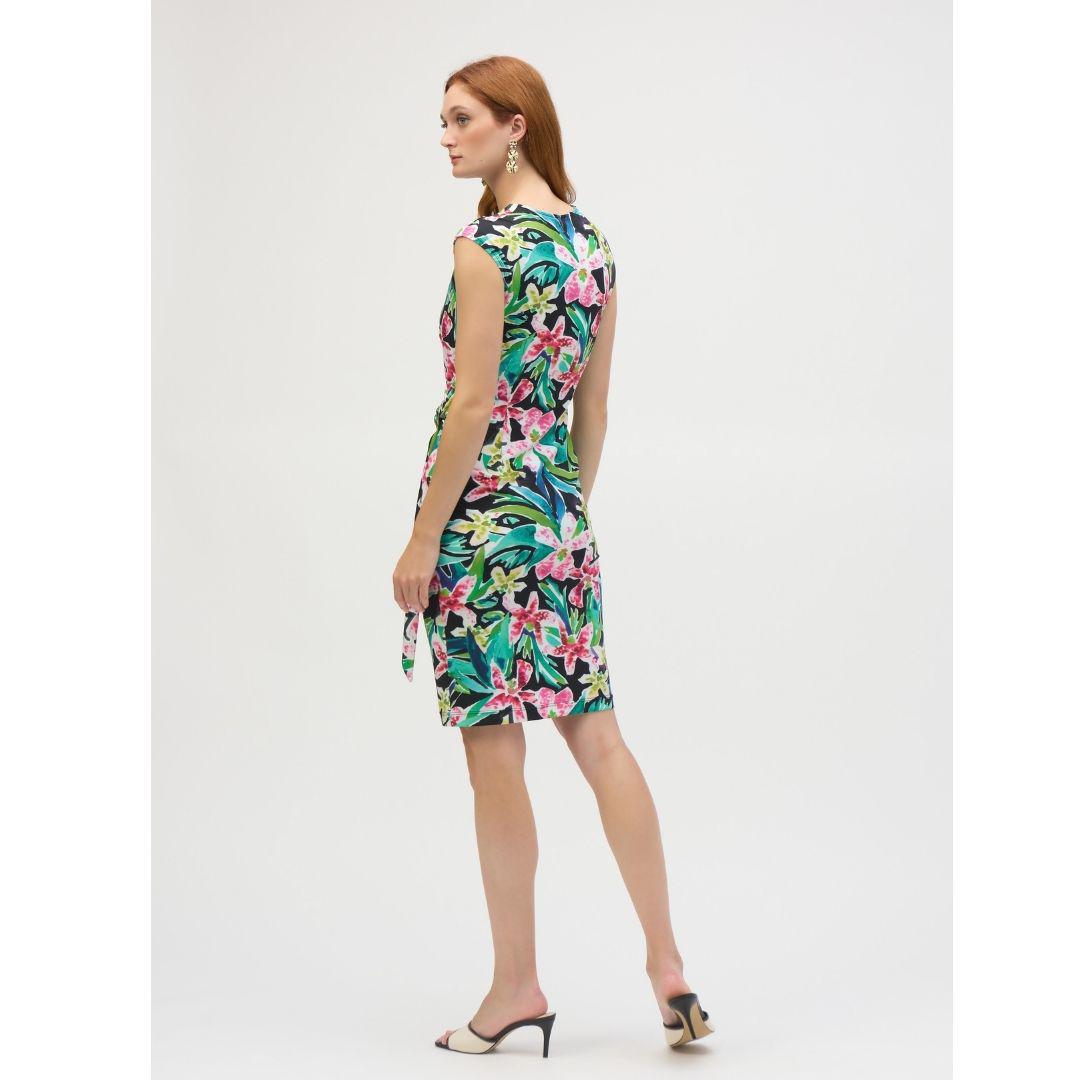 Tropical Silky Knit Sheath Dress