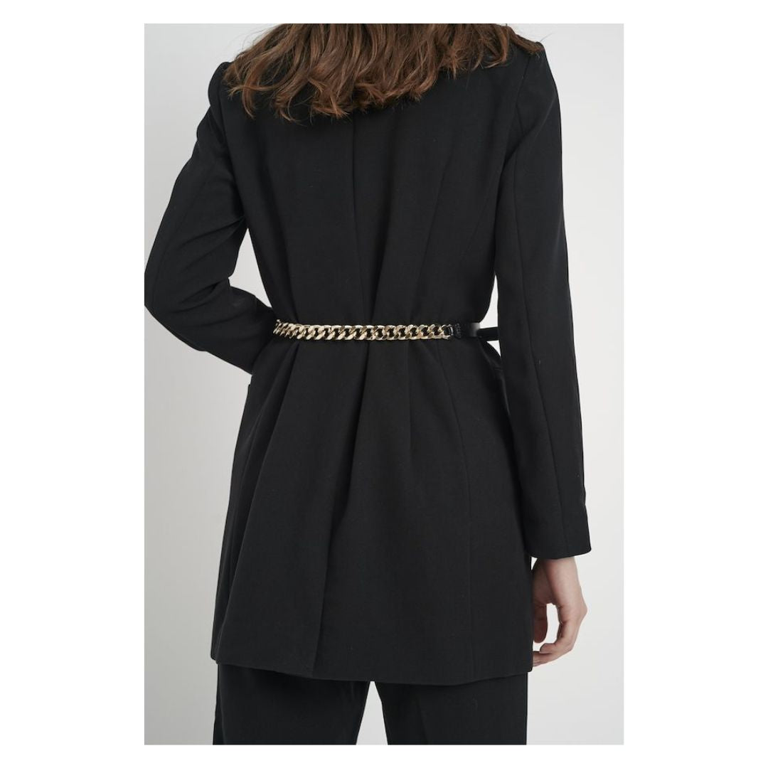 Georg Thin Leather Chain Belt