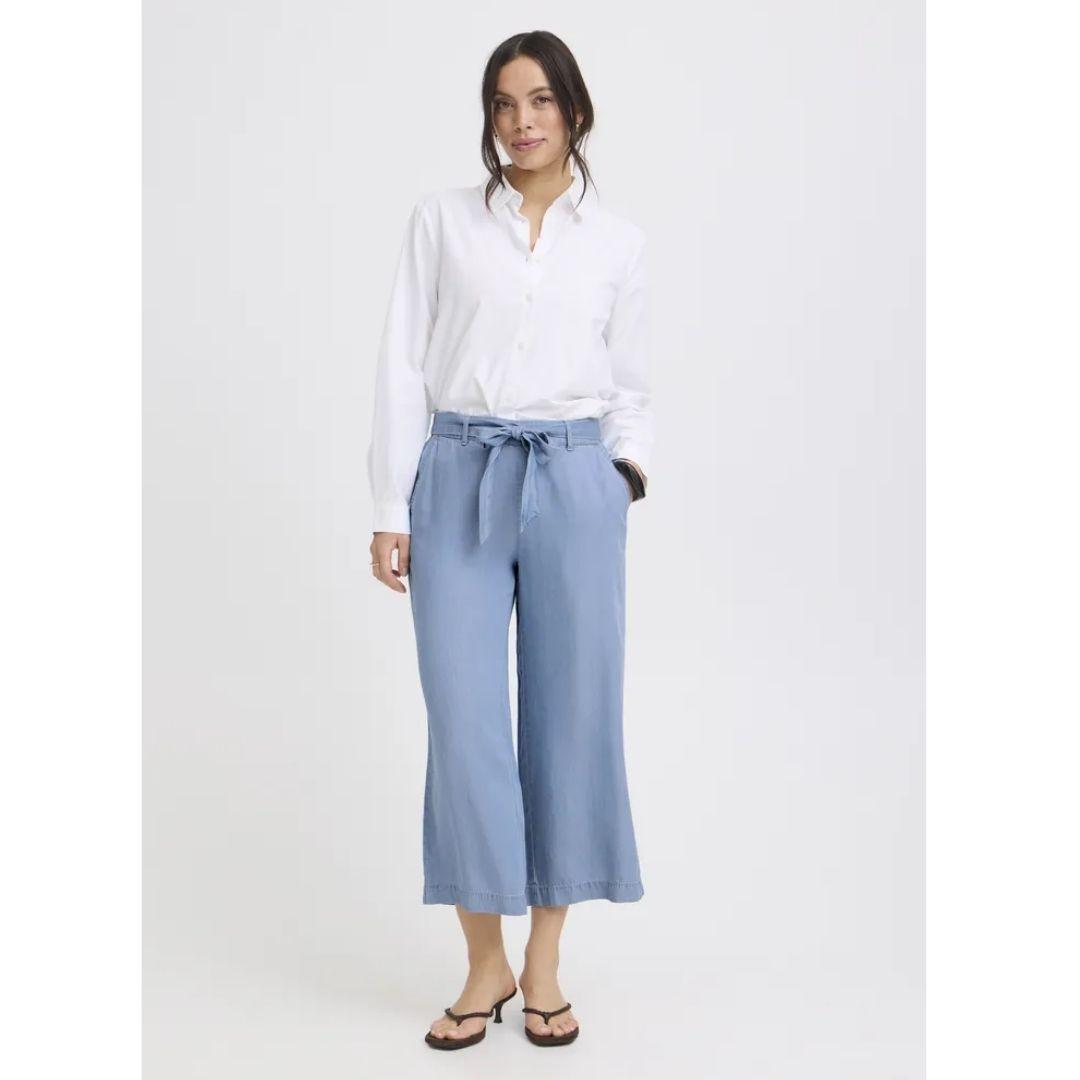 Kosmo Crop Pants | Light Blue Denim