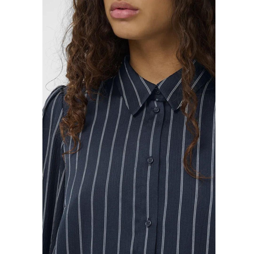 Ioana Paris Striped Blouse - 30408706 - Navy/Cream Stripe