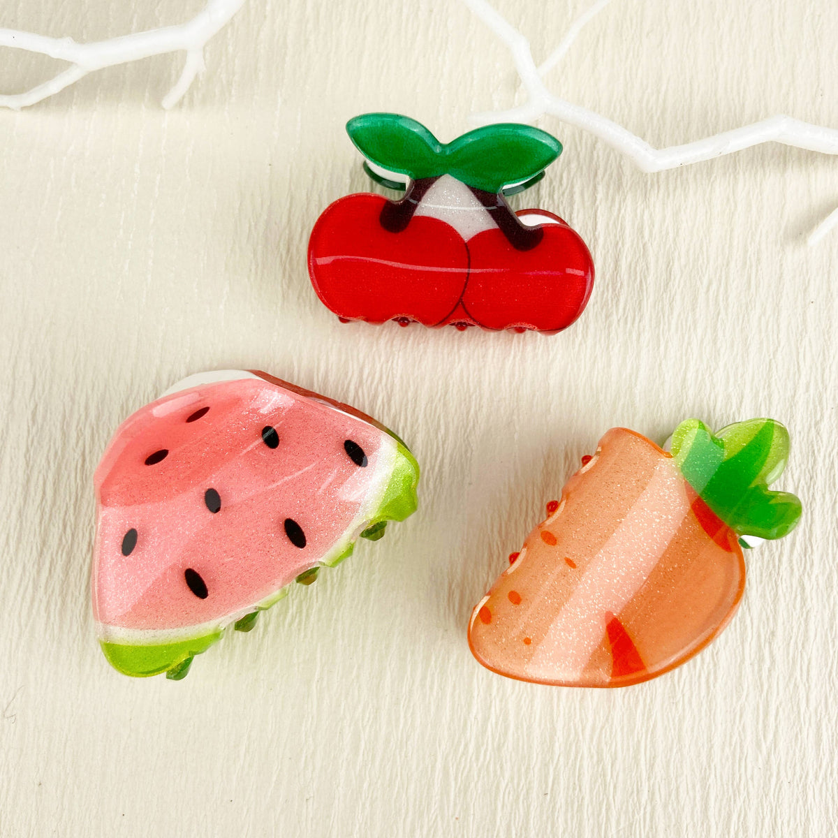 Fruit Rainbow Fun Hair Clip - Lemon
