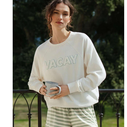 Vacay Sweatshirt - ZLT261265 - Vanilla Ice