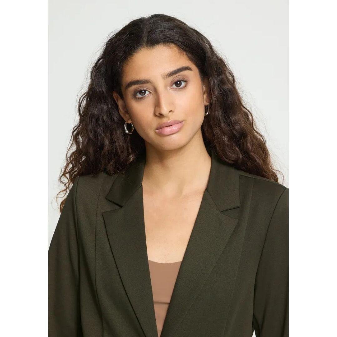 Kate Tailored Long Blazer | Rosin Green